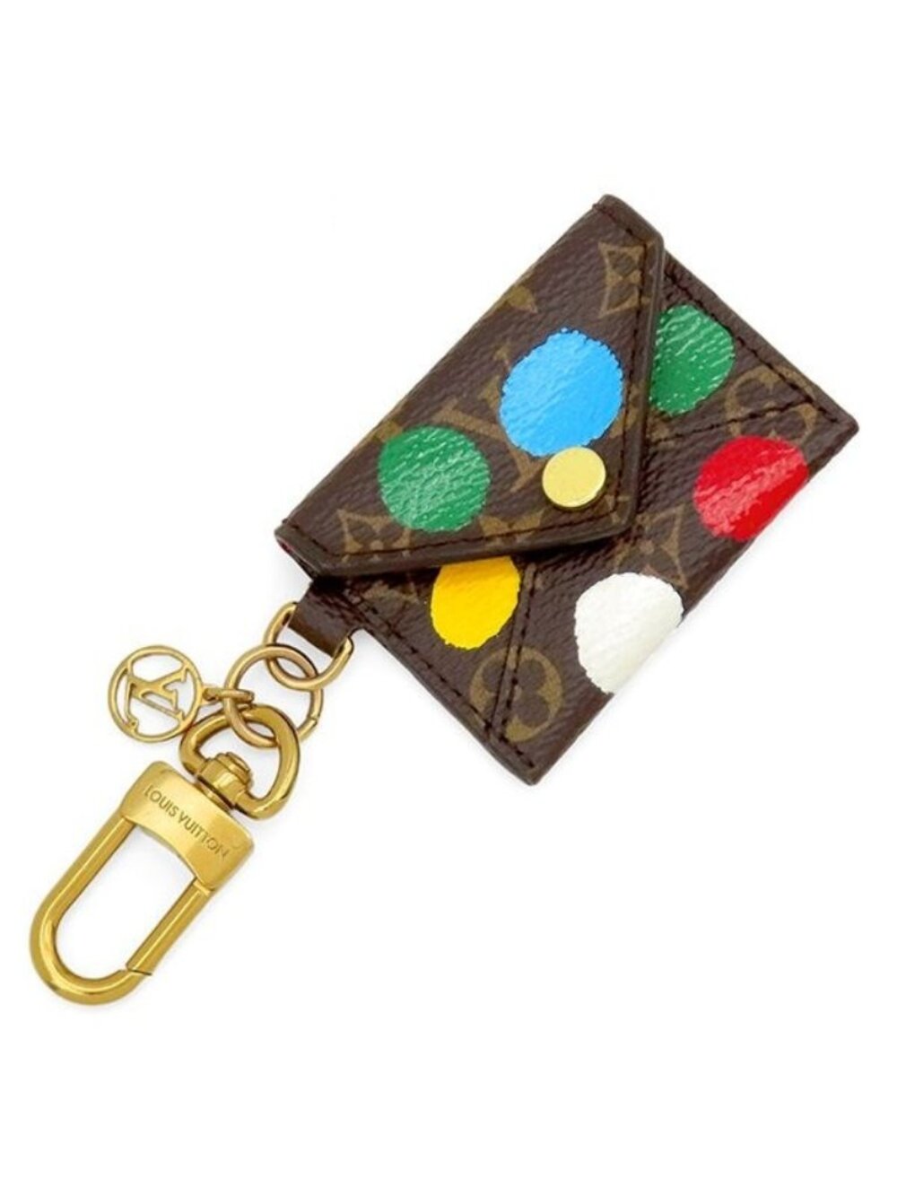 Louis Vuitton Key Holder LV YK Kirigami Painted Dot Monogram Canvas Metal
